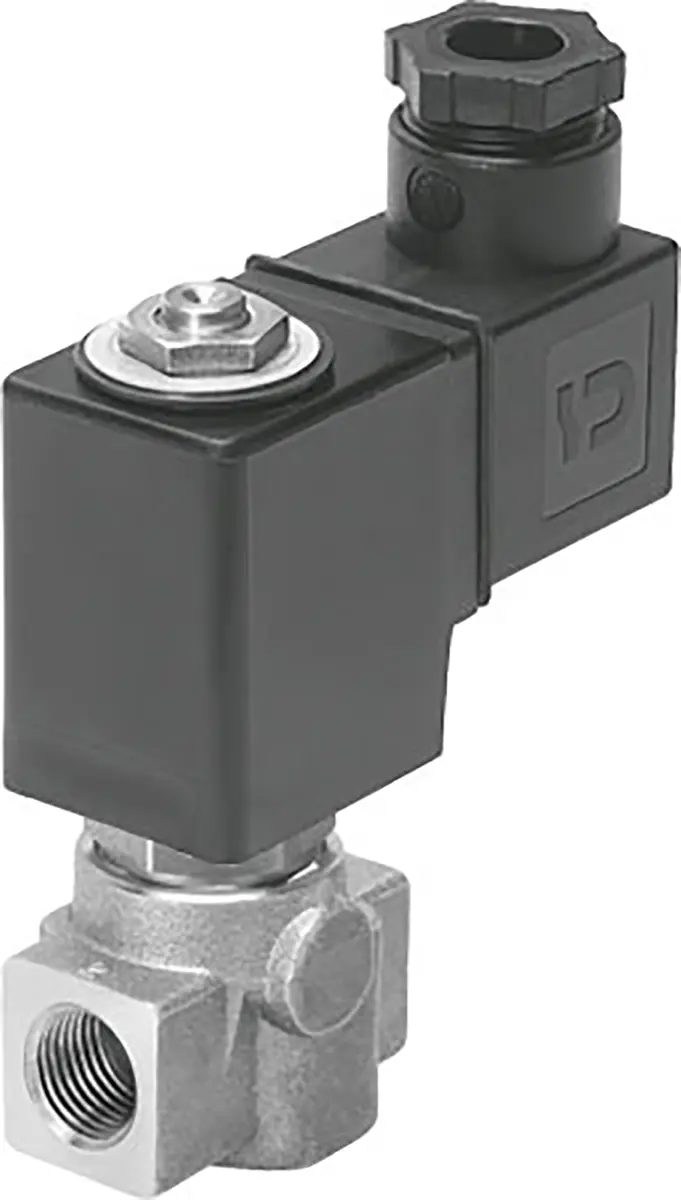Produktfoto 1 von Festo VZWD 1491836 Pneumatik-Magnetventil 2/2 Inline G1/8, Magnet/Feder-betätigt 24V dc