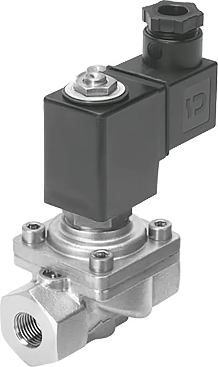 Produktfoto 1 von Festo VZWF 1492110 Magnetventil 2/2 Inline G1/4, Magnet/Pneumatisch-betätigt 24V dc