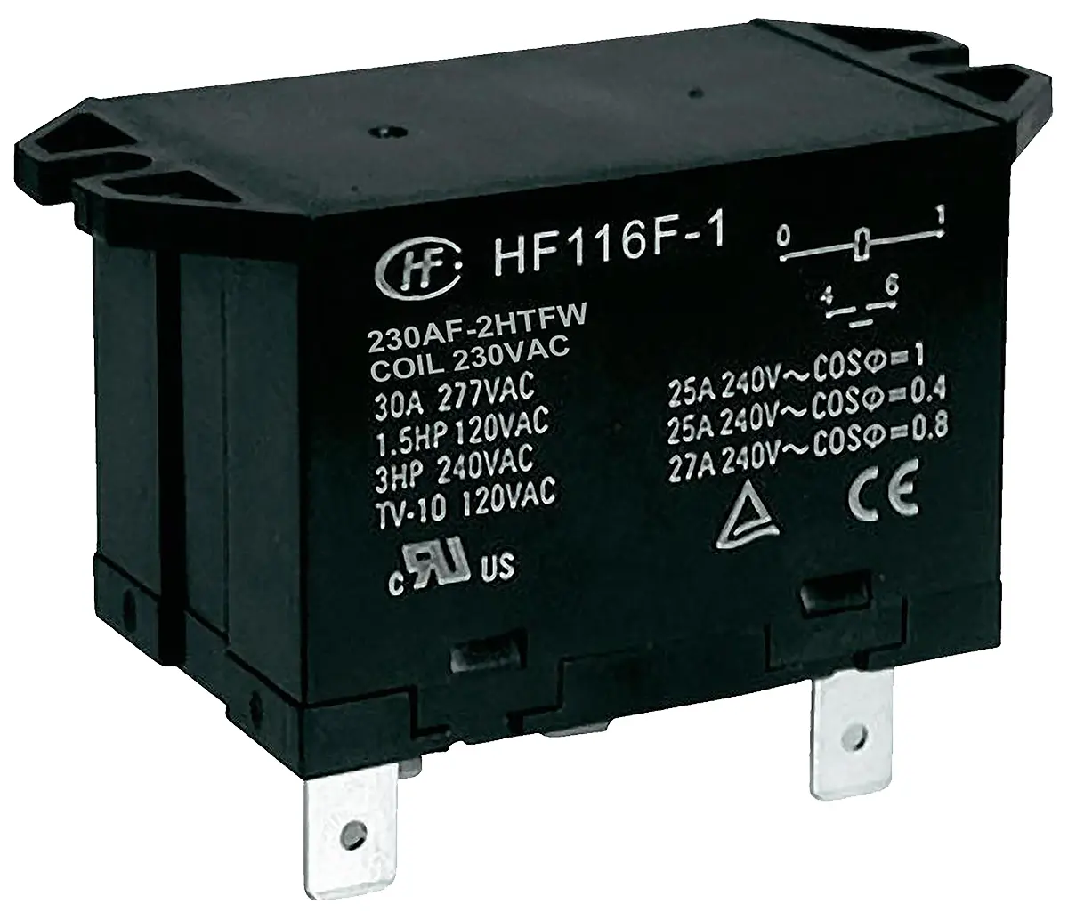Produktfoto 1 von 230V ac Spule DPST Steckrelais 25A 20800Ω 2.7W Monostabiles Relais
