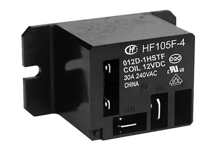 Produktfoto 1 von Hongfa Europe GMBH HF105F-4 Leistungsrelais 12V dc Spule SPST 40A 155 Ω 900 mW