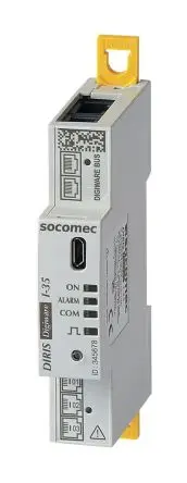 Produktfoto 1 von Socomec DIRIS Digiware I-35 Energiemessgerät Digital 90 mm x 18 mm Elektronik / 3-phasig 2 Ausg. 2 Eing. Impulsausgang