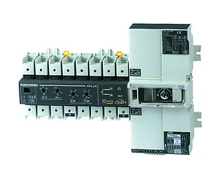Produktfoto 1 von Socomec ATyS g M Trennschalter 4-polig DIN-Hutschiene 63A 30 kW Grau IP20 3-phasig