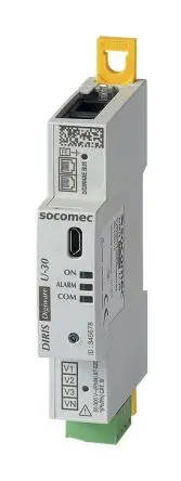 Produktfoto 1 von Socomec DIRIS Digiware U-30 Energiemessgerät Digital 90 mm x 18 mm Elektronik / 3-phasig 2 Ausg. 2 Eing.