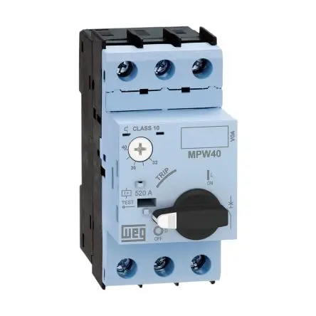 Produktfoto 1 von WEG MPW40i Motorschutzschalter, 1A Schutzschalter 690V 97mm x 45 mm mit Thermomagnetisch