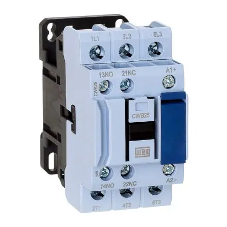 Produktfoto 1 von WEG CWB Leistungsschütz 230 V ac-Spule, 3 -polig , 690 V ac / 25 A 11 kW 3 Schließer 2-Hilfskontakte