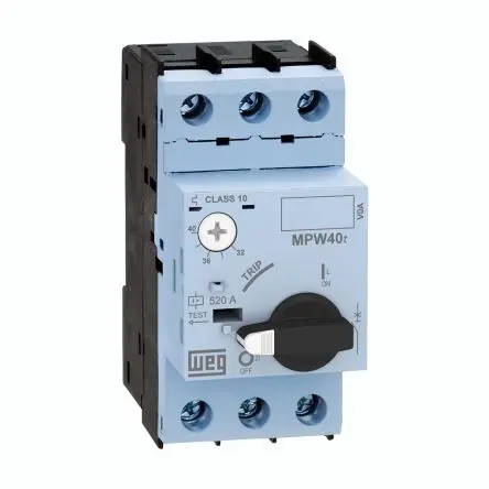 Produktfoto 1 von WEG MPW40t Motorschutzschalter, 0.63A Schutzschalter 690V 97mm x 45 mm mit Thermomagnetisch