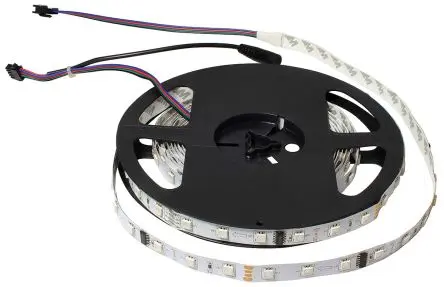 Produktfoto 1 von PowerLED Digital RGBD Colour-Chasing LED-Streifen 3000k, Grün, Rot, Blau, 5 m x 12 mm 12V 48LEDs/M, 1200 lm/m IP20 14.4