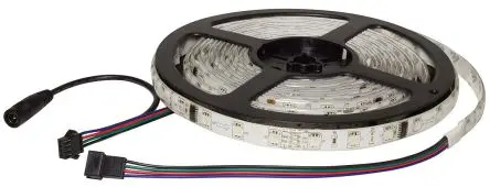 Produktfoto 1 von PowerLED Digital RGBD Colour-Chasing LED-Streifen 3000k, Rot, Grün, Blau, 5 m x 12 mm 12V 48LEDs/M, 1200 lm/m IP65 14.4