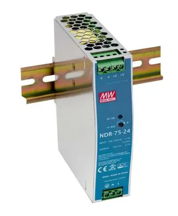 Produktfoto 1 von MEAN WELL NDR DIN-Schienen Netzteil Geschalteter Modus 264V ac AC / 1.6 A 55V dc DC 75 W