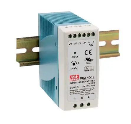Produktfoto 1 von MEAN WELL DRA DIN-Schienen Netzteil Geschalteter Modus 370 V dc, 264V ac Wechselstrom/Gleichstrom / 1.7 A 30V dc DC 40 W