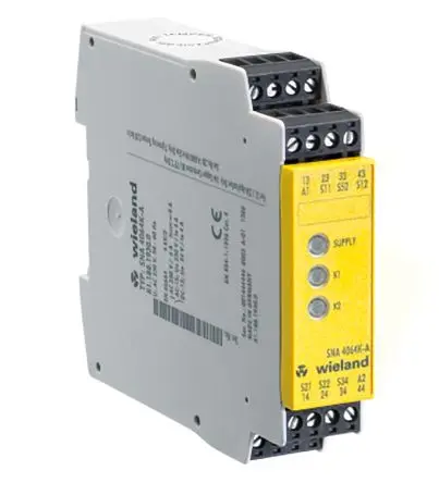 Produktfoto 1 von Wieland SNA 4043K Sicherheitsrelais 115V ac, 3 Sicherheitskontakte, 1 Hilfsschalter, Manuell EN 62061, CCC, EN 81-1, EN