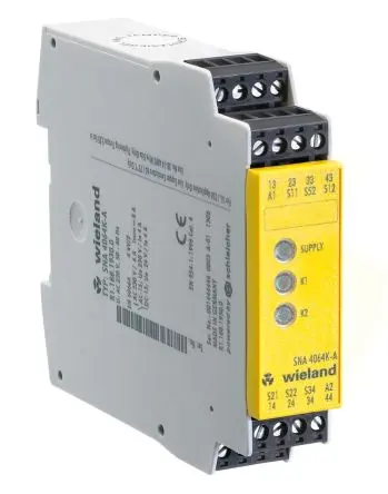 Produktfoto 1 von Wieland SNA 4063K Sicherheitsrelais 115V ac, 3 Sicherheitskontakte, 1 Hilfsschalter EN 61508, EN 81-1, EN 50156-1, EN