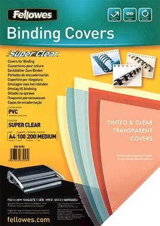 Produktfoto 1 von Fellowes Bindeabdeckung A4+ lichtdurchlässig Klar 100 pro Paket Stück