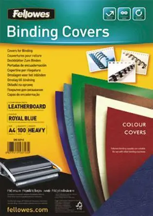 Produktfoto 1 von Fellowes Bindeabdeckung A4+ Blau Blau 100 pro Paket Stück