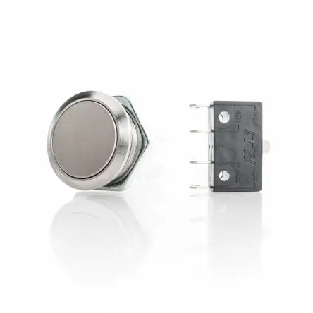 Produktfoto 1 von ITW H48M Druckschalter Tastend Panel Ø 19.6 mm, 1-poliger Umschalter / 10A 28 V dc 250 V ac, IP67