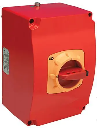Produktfoto 1 von Craig & Derricott SCOD Trennschalter 3-polig DIN-Hutschiene 63A 7.5 kW Rot IP66 3-phasig