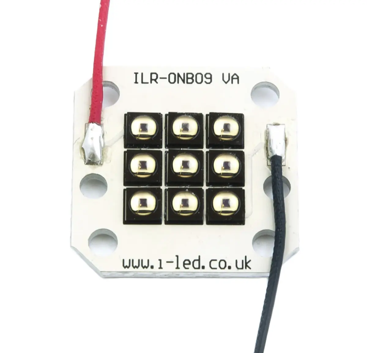Produktfoto 1 von Intelligent LED Solutions OSLON Black PowerCluster IR-Cluster LED-Leuchte, Leiterplatte, 850 nm, 5940 mW, 150 °, 2-Pin,