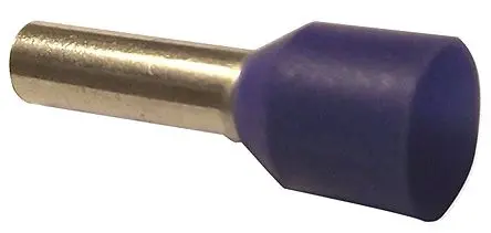 Produktfoto 1 von JST GWE Aderendhülsen-Crimp, Stift ø 2.2 mm, Blau, Polypropylen, 8 mm, 14mm, Isoliert, 14 AWG max.