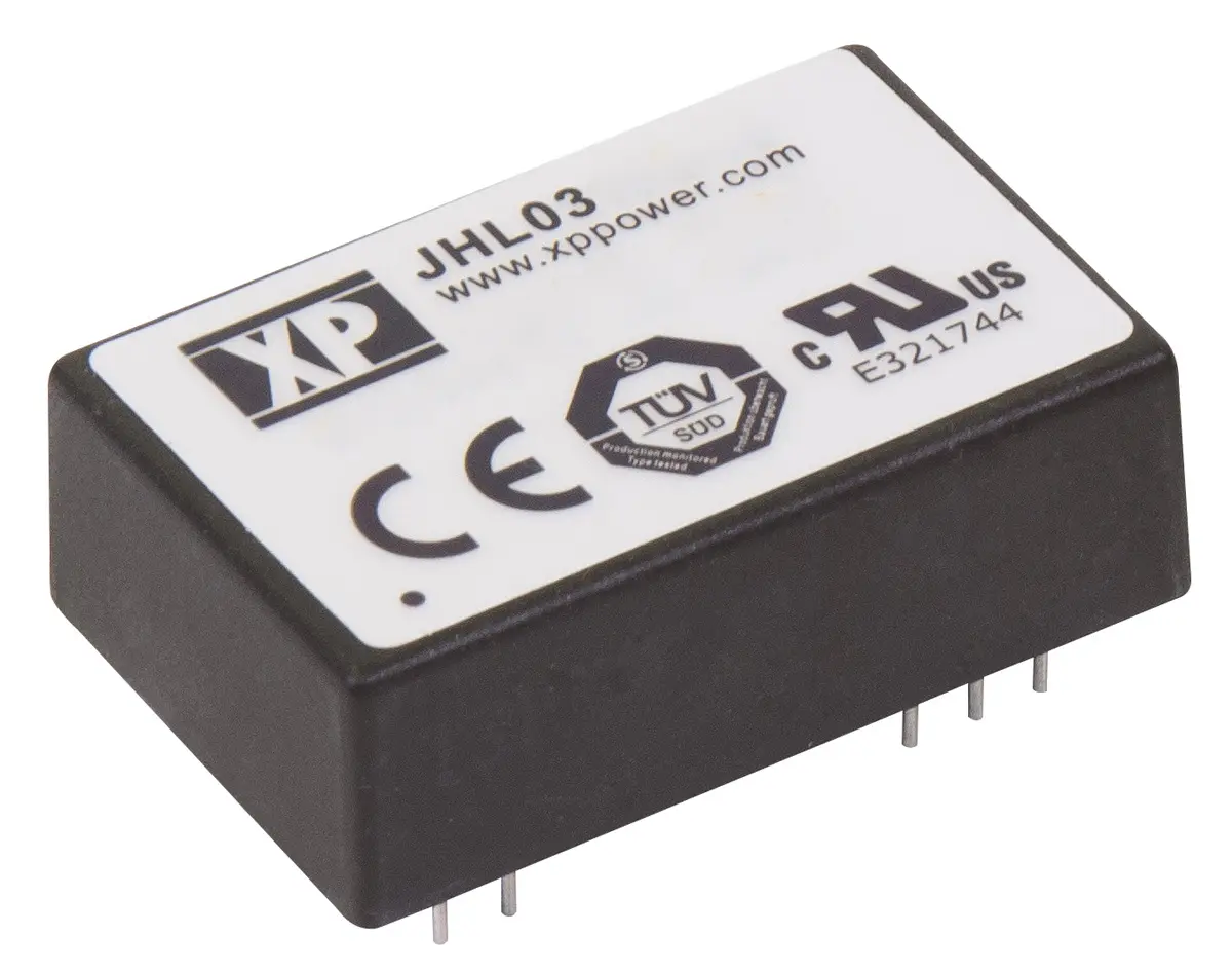 XP Power JHL03 DC/DC-Wandler 3W 24 V dc IN, 15V dc OUT / 200mA Durchsteckmontage 4kV ac isoliert