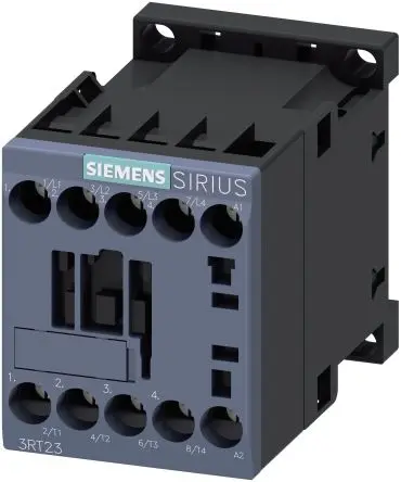 Produktfoto 1 von Siemens 3RT2 Schütz 230V ac-Spule, 4-polig, 690V / 18 A 230V ac 4 kW 4 Schließer Umkehrend 4-Hilfskontakte
