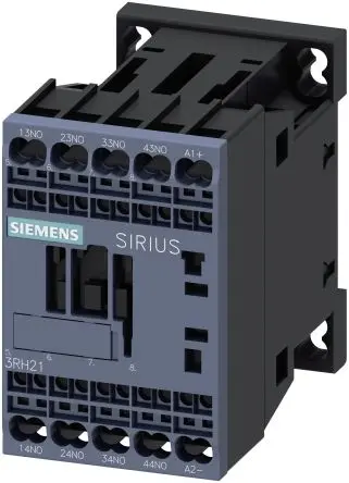 Produktfoto 1 von Siemens 3RH2 Hilfsschütz 24V dc-Spule, 4-polig, 690V ac / 10 A 690V ac 4 Schließer