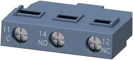Produktfoto 1 von Siemens 3RV29 Hilfskontakt 1-polig, 1 Wechsler mit Schraube Anschluss 300 mA, 60V