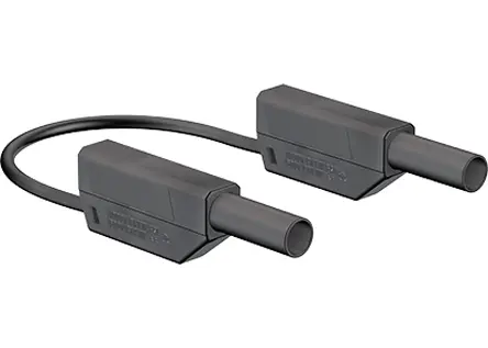 Produktfoto 1 von Staubli Steckverbinder-Messleitung 15A Stecker / Stecker, Schwarz Polyvinylchlorid-isoliert 250 mm