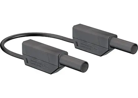 Produktfoto 1 von Staubli Steckverbinder-Messleitung 15A Stecker / Stecker, Schwarz Polyvinylchlorid-isoliert 250 mm