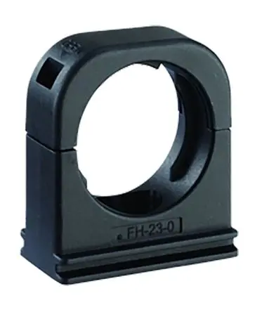 Produktfoto 1 von Kopex BEH Nylon 12 Kabelrohr Befestigung Schutzrohrclip 16 mm Schwarz Nickel (Gewinde)-Finish IP68
