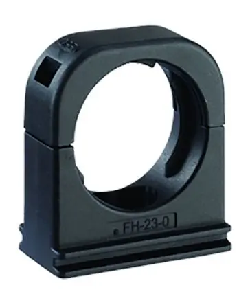 Produktfoto 1 von Kopex BEH Nylon 12 Kabelrohr Befestigung Schutzrohrclip 40 mm Schwarz Nickel (Gewinde)-Finish IP68