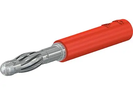 Produktfoto 1 von Staubli Prüfsteckverbinder-Adapter Rot Messing Nickel 30 V ac, 60V dc