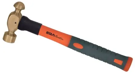 Ega-Master Hammer, Kugelhammer aus Berylliumkupferlegierung 200 g Nicht parkend Fiberglas-Stiel 280 mm
