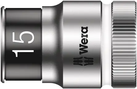 Produktfoto 1 von Wera 1/2 in Standard Buchse SW 15 mm x 12.0mm