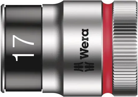 Produktfoto 1 von Wera 1/2 in Steckschlüssel Chrom Vanadium Stahl Höhensicher, Länge 12.5mm