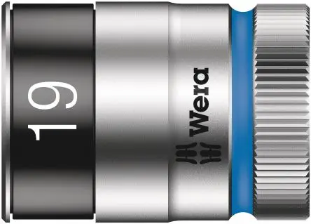 Produktfoto 1 von Wera 1/2 in Standard Buchse SW 19 mm x 14.0mm