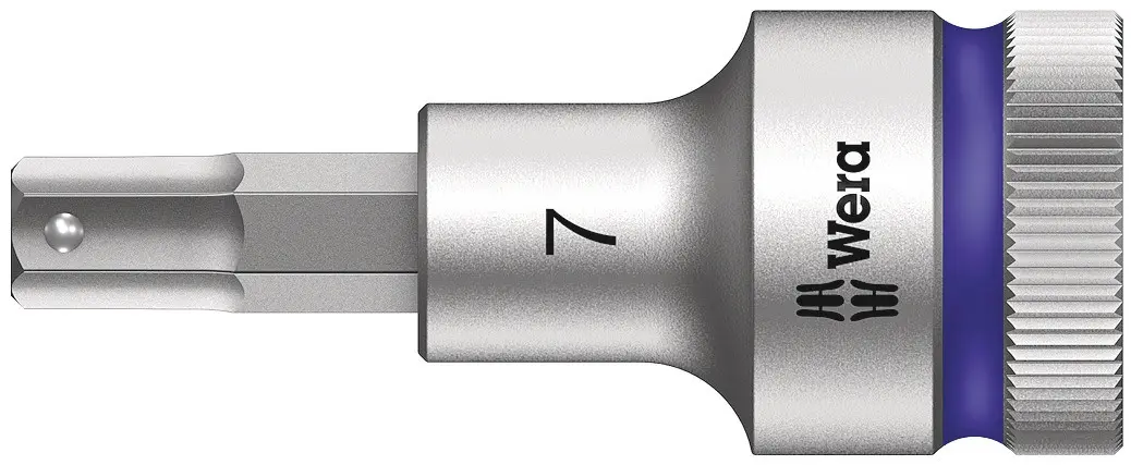 Produktfoto 1 von Wera 1/2 in Sechskant Buchse SW 7 mm Sechskant x 21.5 mm