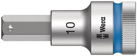 Produktfoto 1 von Wera 1/2 in Sechskant Buchse SW 10 mm Sechskant VDE 1000V zugelassen x 21.5mm
