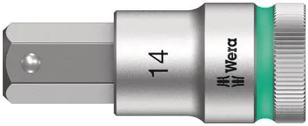 Produktfoto 1 von Wera 1/2 in Sechskant Buchse SW 14 mm Sechskant x 23.0mm