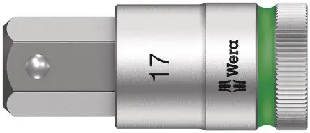 Produktfoto 1 von Wera 1/2 in Sechskant Buchse SW 17 mm Sechskant x 23.0mm