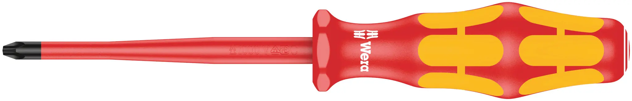 Produktfoto 1 von Wera VDE 1000V zugelassen PH1 Isoliert, 161 mm / Klinge 80 mm