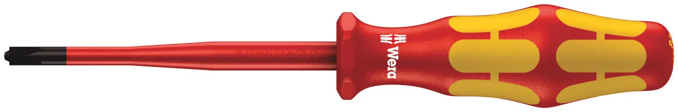 Produktfoto 1 von Wera VDE 1000V zugelassen PZ1 Isoliert, 161 mm / Klinge 80 mm