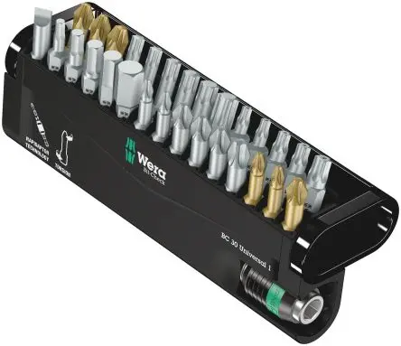 Produktfoto 1 von Wera Sechskant, Phillips, Pozidriv, Geschlitzt, Innensechsrund Sechskant, S2 Stahl Hex 3, Hex 4, Hex 5, PH1, PH2, PH3,