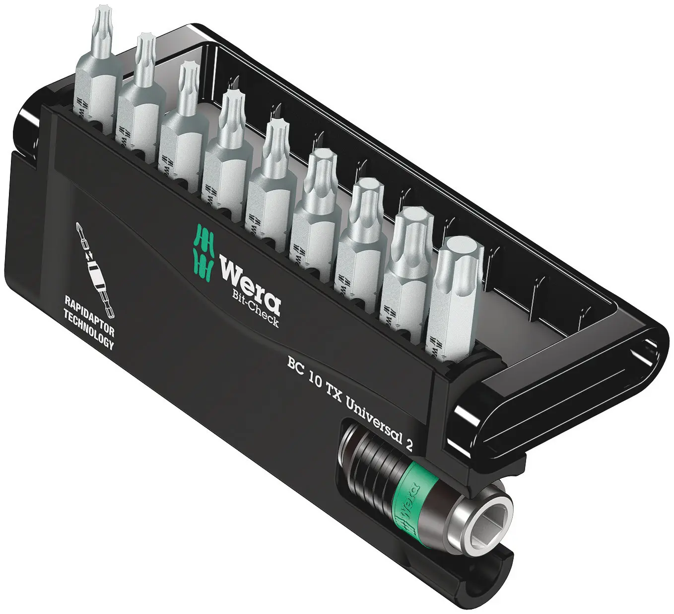 Produktfoto 1 von Wera Innensechsrund, Sechskant Sechskant Universitäten, Robust 1/4"inch, Länge 50 mm, 10-teilig