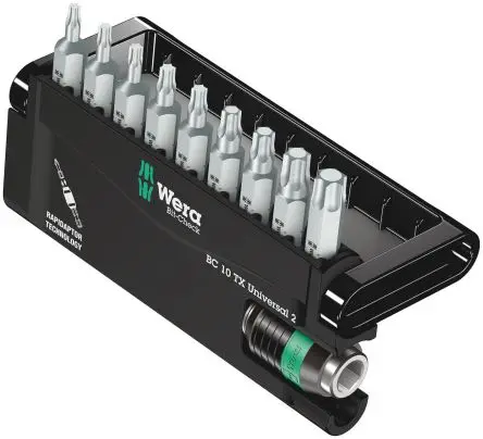 Produktfoto 1 von Wera Sechskant, Innensechsrund Sechskant Universitäten, Robust 1/4"inch, Länge 50 mm, 10-teilig