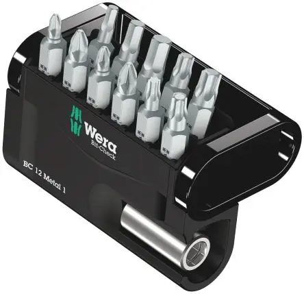 Produktfoto 1 von Wera Sechskant, Phillips, Pozidriv, Innensechsrund Sechskant, S2 Stahl Hex 3, Hex 4, Hex 5, PH1, PH2, PZ1, PZ2, T10,