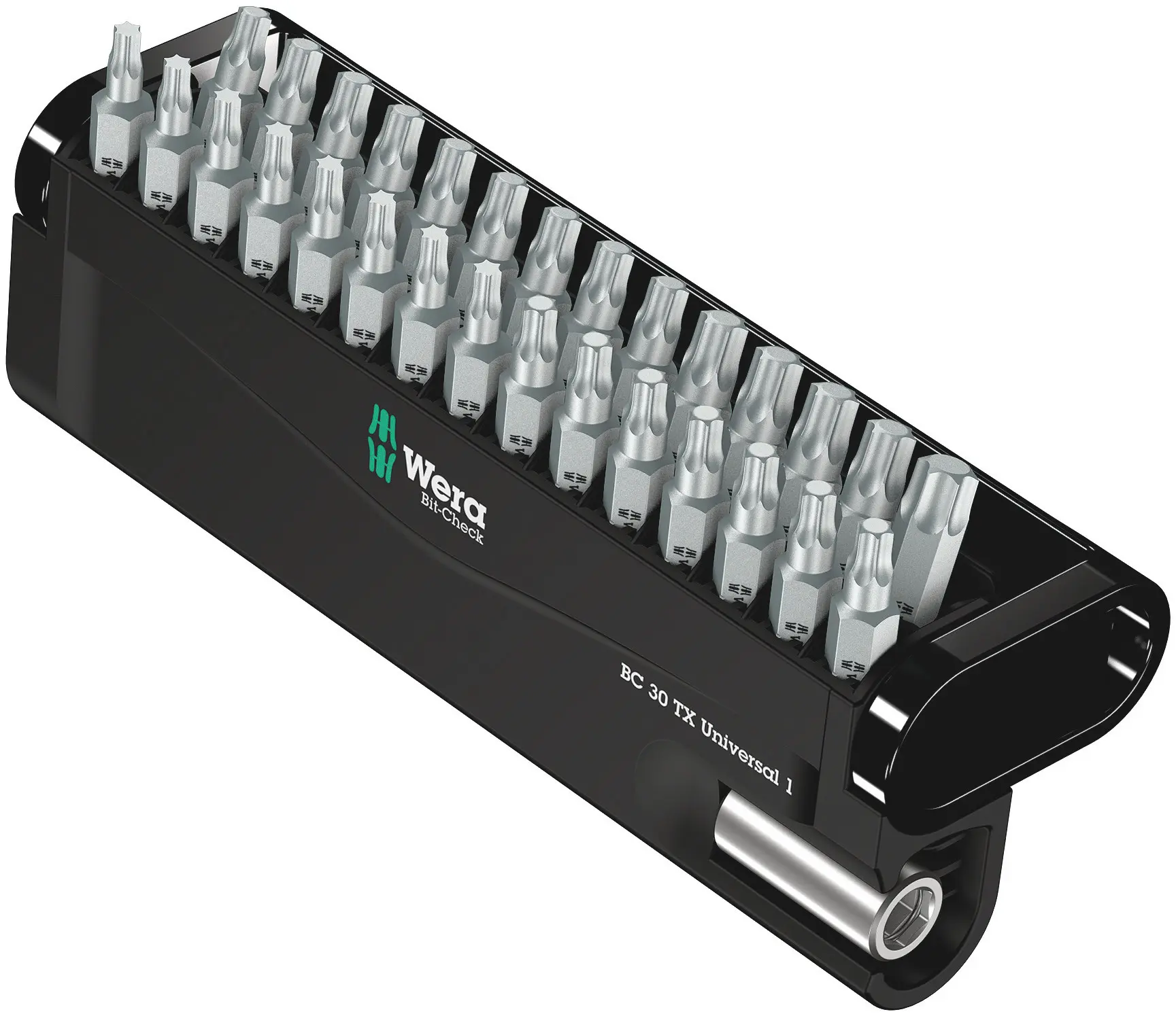 Produktfoto 1 von Wera Sechskant, TORX® Bitsatz schlagfest, S2 Stahl T10, T15, T20, T25, T30, T40, 30-teilig