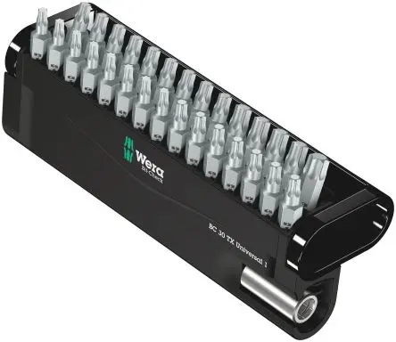 Produktfoto 1 von Wera Sechskant, Innensechsrund Universitäten, S2 Stahl T10, T15, T20, T25, T30, T40, 30-teilig