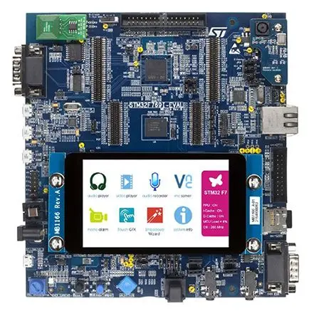 Produktfoto 1 von STMicroelectronics Evaluierungsplatine MCU, Evaluierungsplatine Evaluierungsplatine ARM Cortex-M7 STM STM32F769NI
