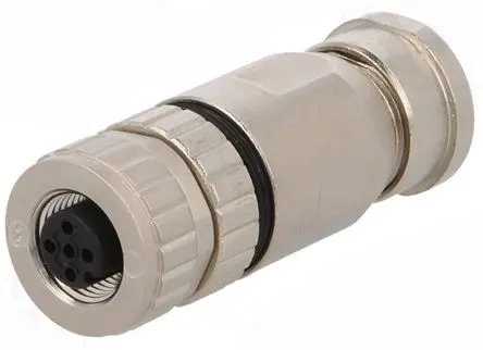 Produktfoto 1 von HARTING M12 20 mm M12 Rundsteckverbinder Buchse 4-polig Buchse 7.5A Kabel IP67