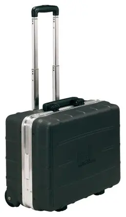 Produktfoto 1 von GT Line Kunststoff Werkzeugkoffer Schwarz, 2 Schubladen, L. 465 mm B. 255mm H. 352 mm, 6.4 mit Rädern, Schlüssel